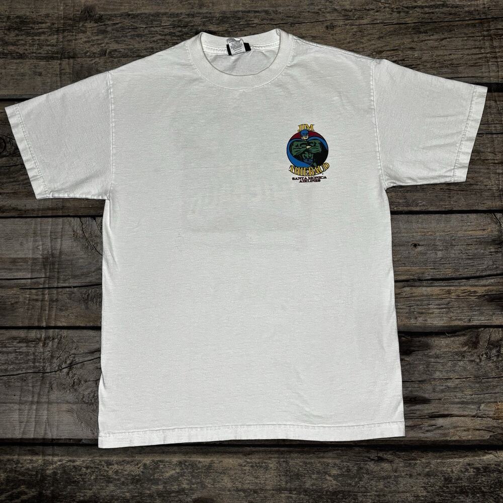 VTG 90s Y2K NHS Skate Jim Thiebaud Santa Monica Airlines Art T Shirt Size Medium - Picture 3 of 7
